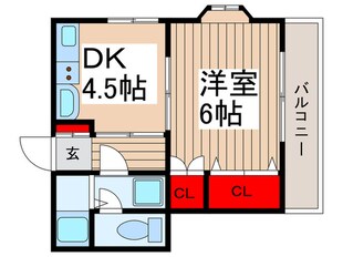 レジデンス大沢２番館の物件間取画像